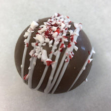 Load image into Gallery viewer, Ralph's Chocolate Delights Peppermint Hot Chocolate Bomb White, Milk or Dark Chocolate Hot Chocolate Bomb *Gourmet Large Hot Chocolate Bombs Ingredients Premium Real Ghirardelli Chocolate, Peppermint Candy Crumble, Marshmallows, White, Milk or Dark Chocolate Hot Chocolate Mix, hot cocoa bombs for Halloween, Thanksgiving, Christmas, Holidays, Dessert, parties, Weddings, events and Winter drink or beverage