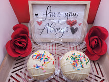 Load image into Gallery viewer, Ralph's Chocolate Delights Hot Chocolate Bomb Gift Set 2 pack *Gourmet Large Hot Chocolate Bombs Ingredients Premium Ghirardelli Chocolate, Marshmallows, Sprinkles, Chocolate Hot Chocolate Mix, hot cocoa bombs for Halloween, Thanksgiving, Christmas, Holidays, Dessert, parties, Weddings, events and Winter drink or beverage