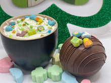 Load image into Gallery viewer, Ralph's Chocolate Delights Milk Chocolate Hot Chocolate Bomb *Gourmet Large Hot Chocolate Bombs Ingredients Premium Ghirardelli Milk Chocolate, Marshmallows, Milk Chocolate Hot Chocolate Mix, hot cocoa bombs for Halloween, Thanksgiving, St. Patrick's Day, Holidays, Dessert, parties, Weddings, events and Frozen drink or beverage, Frozen Hot Chocolate