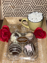 Load image into Gallery viewer, Ralph's Chocolate Delights Hot Chocolate Bomb Gift Set 4 pack *Gourmet Large Hot Chocolate Bombs Ingredients Premium Ghirardelli Chocolate, Marshmallows, Sprinkles, Chocolate Hot Chocolate Mix, hot cocoa bombs for Halloween, Thanksgiving, Christmas, Holidays, Dessert, parties, Weddings, events and Winter drink or beverage