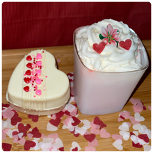 Load image into Gallery viewer, Ralph's Chocolate Delights Strawberry Hot Chocolate Bomb Limited Edition *Gourmet Large Hot Chocolate Bombs Ingredients Premium Ghirardelli Chocolate, Marshmallows, Sprinkles, Chocolate Hot Chocolate Mix, heart shaped hot cocoa bombs for Halloween, Thanksgiving, Christmas, Holidays, Dessert, parties, Valentine's Day, Weddings, events and Winter drink or beverage