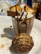 Load image into Gallery viewer, Ralph's Chocolate Delights S'mores Chocolate Hot Chocolate Bomb *Gourmet Large Hot Chocolate Bombs Ingredients Premium Real Ghirardelli Milk Chocolate, Graham Cracker Crumbs, Chocolate Chip, Marshmallows, Milk Chocolate Hot Chocolate Mix, hot cocoa bombs for Halloween, Thanksgiving, Christmas, Holidays, Dessert, parties, Weddings, events and Winter drink or beverage