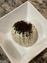 Load image into Gallery viewer, Ralph's Chocolate Delights Oreo Hot Chocolate Bomb White Chocolate Hot Chocolate Bomb *Gourmet Large Hot Chocolate Bombs Ingredients Premium Real Ghirardelli White Chocolate, Oreo Crumble Marshmallows, White Chocolate Hot Chocolate Mix, hot cocoa bombs for Halloween, Thanksgiving, Christmas, Holidays, Dessert, parties, Weddings, events and Winter drink or beverage