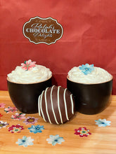 Load image into Gallery viewer, Ralph's Chocolate Delights Dark Chocolate Hot Chocolate Bomb *Gourmet Large Hot Chocolate Bombs Ingredients Premium Ghirardelli Dark Chocolate, Marshmallows, Sprinkles, Dark Chocolate Hot Chocolate Mix, hot cocoa bombs for Halloween, Thanksgiving, Christmas, Holidays, Valentine, Desserts, parties, Weddings, events and Winter drink or beverage, Dessert