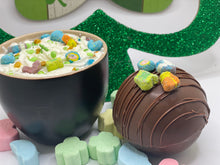 Load image into Gallery viewer, Ralph&#39;s Chocolate Delights Milk Chocolate Hot Chocolate Bomb *Gourmet Large Hot Chocolate Bombs Ingredients Premium Ghirardelli Milk Chocolate, Marshmallows, Milk Chocolate Hot Chocolate Mix, hot cocoa bombs for Halloween, Thanksgiving, St. Patrick&#39;s Day, Holidays, Dessert, parties, Weddings, events and Frozen drink or beverage, Frozen Hot Chocolate

