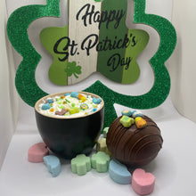 Load image into Gallery viewer, Ralph's Chocolate Delights Milk Chocolate Hot Chocolate Bomb *Gourmet Large Hot Chocolate Bombs Ingredients Premium Ghirardelli Milk Chocolate, Marshmallows, Milk Chocolate Hot Chocolate Mix, hot cocoa bombs for Halloween, Thanksgiving, St. Patrick's Day, Holidays, Dessert, parties, Weddings, events and Frozen drink or beverage, Frozen Hot Chocolate