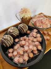Load image into Gallery viewer, Ralph's Chocolate Delights Peppermint Hot Chocolate Bomb White, Milk or Dark Chocolate Hot Chocolate Bomb *Gourmet Large Hot Chocolate Bombs Ingredients Premium Real Ghirardelli Chocolate, Peppermint Candy Crumble, Marshmallows, White, Milk or Dark Chocolate Hot Chocolate Mix, hot cocoa bombs for Halloween, Thanksgiving, Christmas, Holidays, Dessert, parties, Weddings, events and Winter drink or beverage