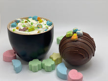 Load image into Gallery viewer, Ralph's Chocolate Delights Milk Chocolate Hot Chocolate Bomb *Gourmet Large Hot Chocolate Bombs Ingredients Premium Ghirardelli Milk Chocolate, Marshmallows, Milk Chocolate Hot Chocolate Mix, hot cocoa bombs for Halloween, Thanksgiving, St. Patrick's Day, Holidays, Dessert, parties, Weddings, events and Frozen drink or beverage, Frozen Hot Chocolate
