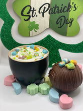 Load image into Gallery viewer, Ralph's Chocolate Delights Milk Chocolate Hot Chocolate Bomb *Gourmet Large Hot Chocolate Bombs Ingredients Premium Ghirardelli Milk Chocolate, Marshmallows, Milk Chocolate Hot Chocolate Mix, hot cocoa bombs for Halloween, Thanksgiving, St. Patrick's Day, Holidays, Dessert, parties, Weddings, events and Frozen drink or beverage, Frozen Hot Chocolate