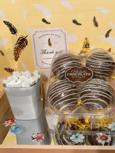 Load image into Gallery viewer, Ralph's Chocolate Delights Hot Chocolate Bomb Gift Set 4 pack *Gourmet Large Hot Chocolate Bombs Ingredients Premium Ghirardelli Chocolate, Marshmallows, Sprinkles, Chocolate Hot Chocolate Mix, hot cocoa bombs for Halloween, Thanksgiving, Christmas, Holidays, Dessert, parties, Weddings, events and Winter drink or beverage