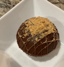 Load image into Gallery viewer, Ralph's Chocolate Delights S'mores Chocolate Hot Chocolate Bomb *Gourmet Large Hot Chocolate Bombs Ingredients Premium Real Ghirardelli Milk Chocolate, Graham Cracker Crumbs, Chocolate Chip, Marshmallows, Milk Chocolate Hot Chocolate Mix, hot cocoa bombs for Halloween, Thanksgiving, Christmas, Holidays, Dessert, parties, Weddings, events and Winter drink or beverage