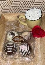 Load image into Gallery viewer, Ralph&#39;s Chocolate Delights Hot Chocolate Bomb Gift Set 4 pack *Gourmet Large Hot Chocolate Bombs Ingredients Premium Ghirardelli Chocolate, Marshmallows, Sprinkles, Chocolate Hot Chocolate Mix, hot cocoa bombs for Halloween, Thanksgiving, Christmas, Holidays, Dessert, parties, Weddings, events and Winter drink or beverage
