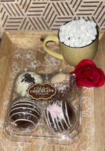 Load image into Gallery viewer, Ralph's Chocolate Delights Hot Chocolate Bomb Gift Set 4 pack *Gourmet Large Hot Chocolate Bombs Ingredients Premium Ghirardelli Chocolate, Marshmallows, Sprinkles, Chocolate Hot Chocolate Mix, hot cocoa bombs for Halloween, Thanksgiving, Christmas, Holidays, Dessert, parties, Weddings, events and Winter drink or beverage