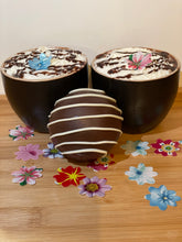 Load image into Gallery viewer, Ralph's Chocolate Delights Dark Chocolate Hot Chocolate Bomb *Gourmet Large Hot Chocolate Bombs Ingredients Premium Ghirardelli Dark Chocolate, Marshmallows, Sprinkles, Dark Chocolate Hot Chocolate Mix, hot cocoa bombs for Halloween, Thanksgiving, Christmas, Holidays, Valentine's Day, Desserts, parties, Weddings, events and Winter drink or beverage, Dessert