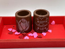 Load image into Gallery viewer, Personalized Chocolate Shot Glasses 2 Pack Gift Set
